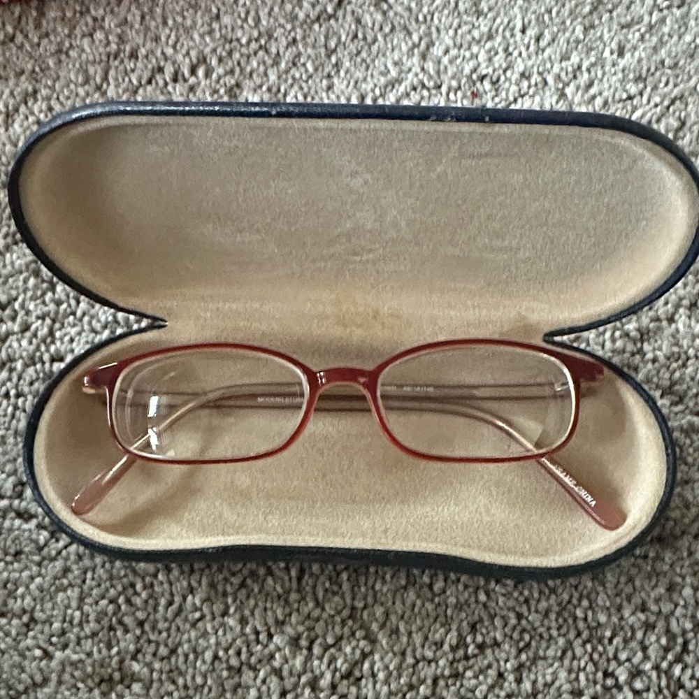 Modern Storm Reddish Brown Rectangular Glasses Wi… - image 1